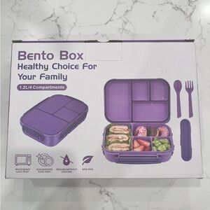 Purple Bento Box with Utensils